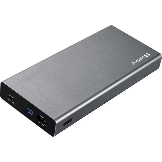 Повербанк Sandberg USB-C PD 100 Вт 20000 mAh Сірий (420-52)