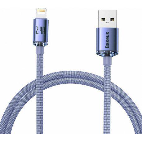 Кабель BASEUS Crystal Shine Series USB/Lightning 2,4A 1,2 м Purple (CAJY000005)