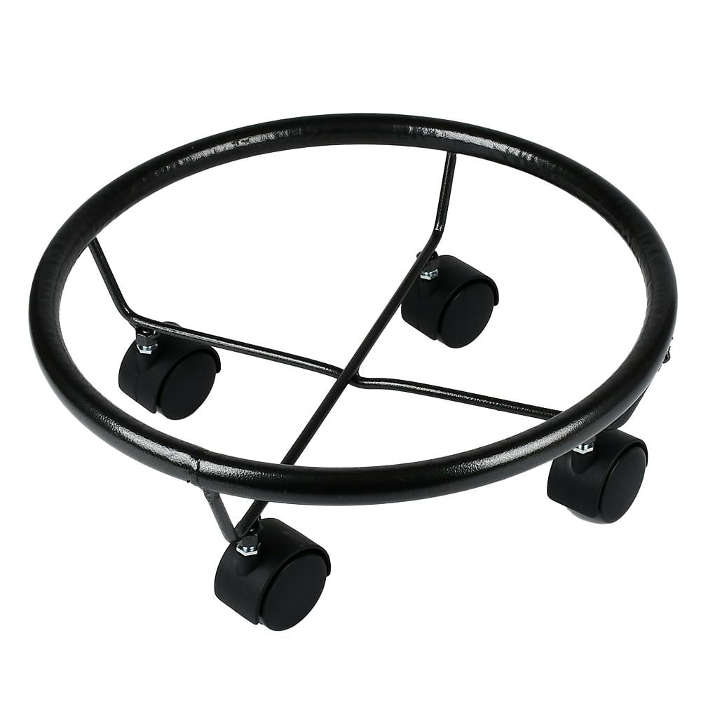 Подставка для цветов на колесиках Stenson R93178 железная 36 см Черный