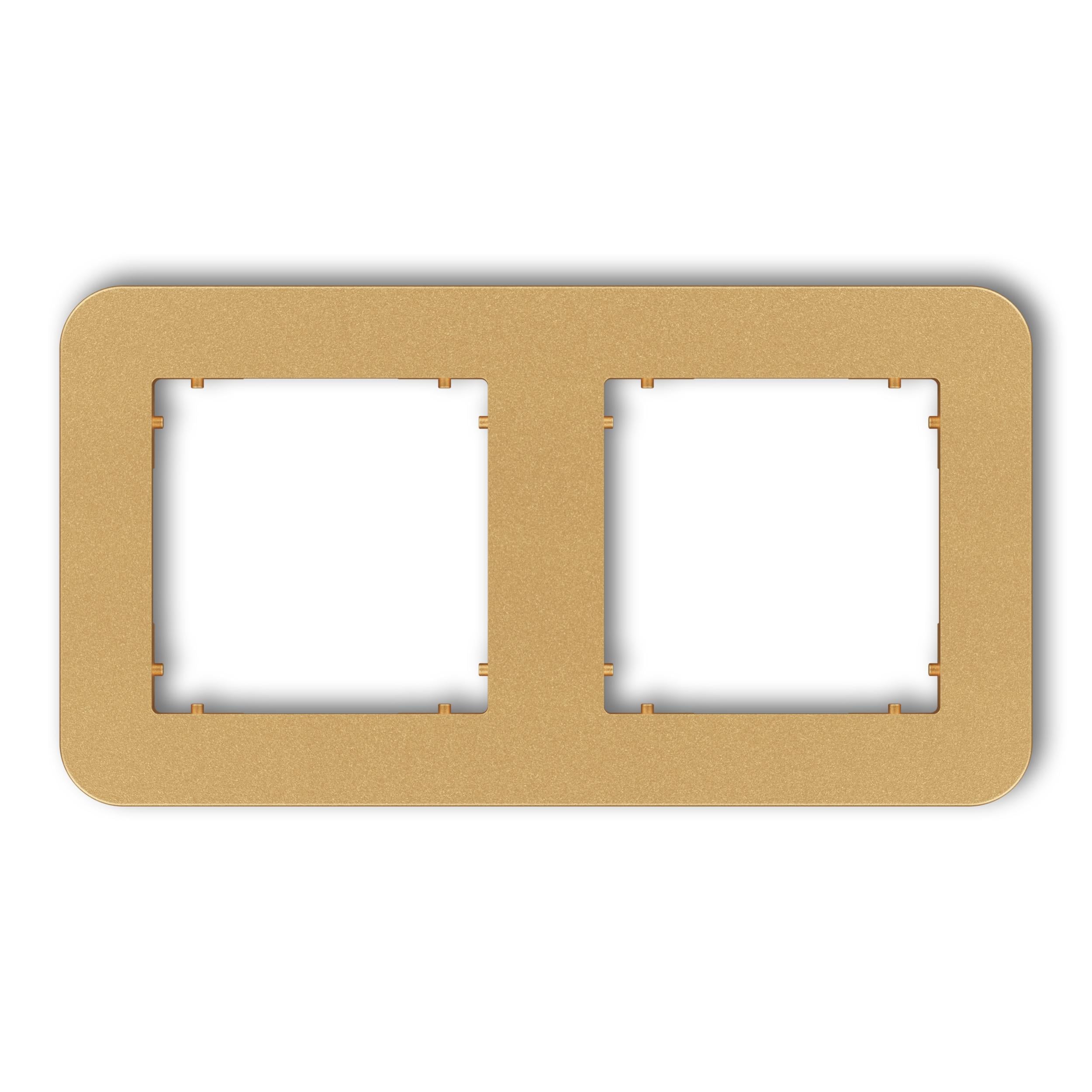 Рамка двойная универсальная закругленная Karlik Mini Золотистый (29MRTZ-2)