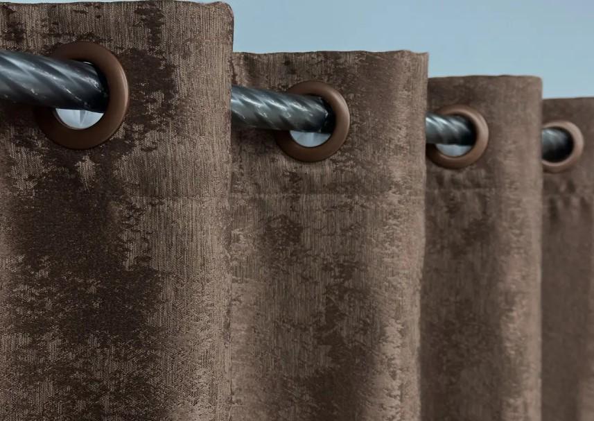 Комплект штор на люверсах Sultan XO жакард 1,5х2,5 м 2 шт. Коричневий (1557ш 37-0252) - фото 3 Комплект штор на люверсах Sultan XO жакард 1,5х2,5 м 2 шт. Коричневий (1557ш 37-0252) - фото 3