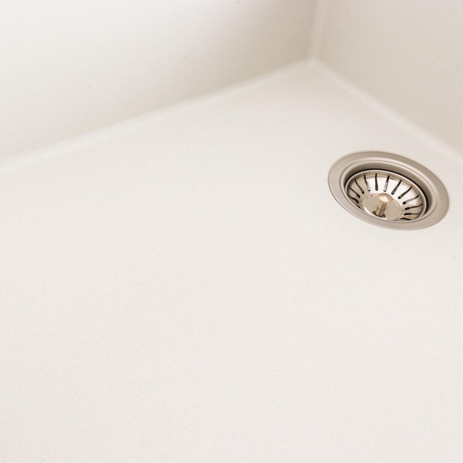 Мийка кухонна Platinum PLS-A39163 гранітна прямокутна 860x500 мм Білий (25960351) - фото 5