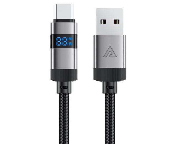 Кабель Data Acefast C15-04 USB-Type-C 66W 1,2 м Black (066974316283737)