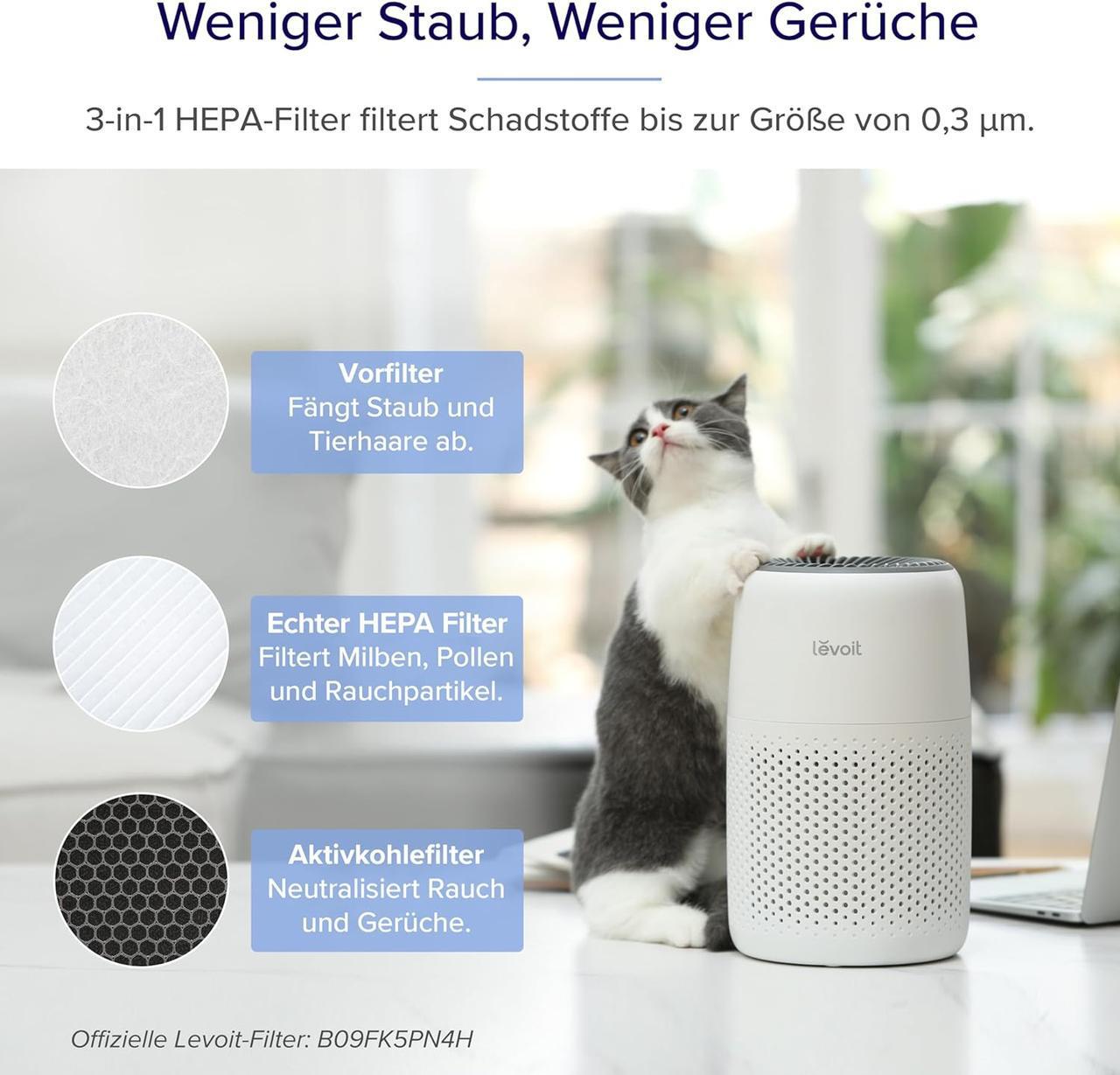 Воздухоочиститель Levoit Smart Air Purifier Core 300S Plus (LAP-C161-WEU) - фото 5 Воздухоочиститель Levoit Smart Air Purifier Core 300S Plus (LAP-C161-WEU) - фото 5