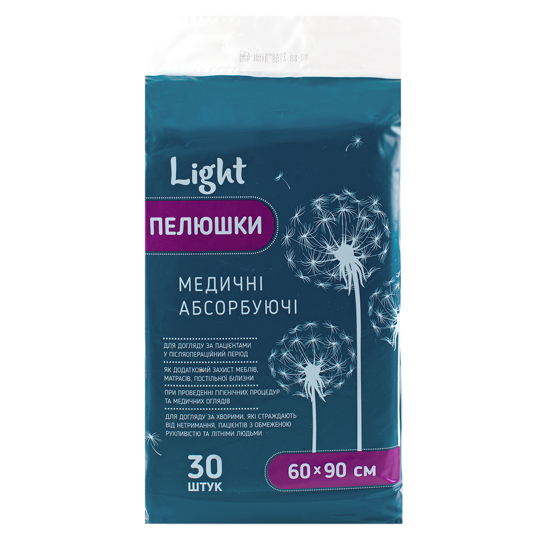 Пеленки гигиенические Light 60х90 30 шт. (4820185412896)