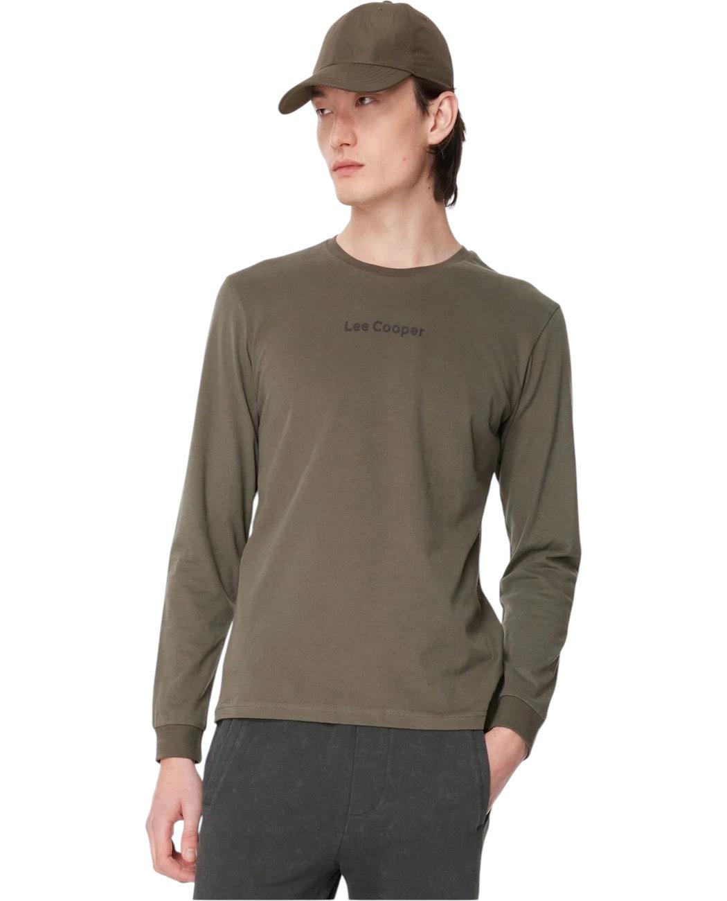 Футболка-лонгслив мужская Lee Cooper Hugh 241LCM242005.5201 M Оливковый (8682272508976)