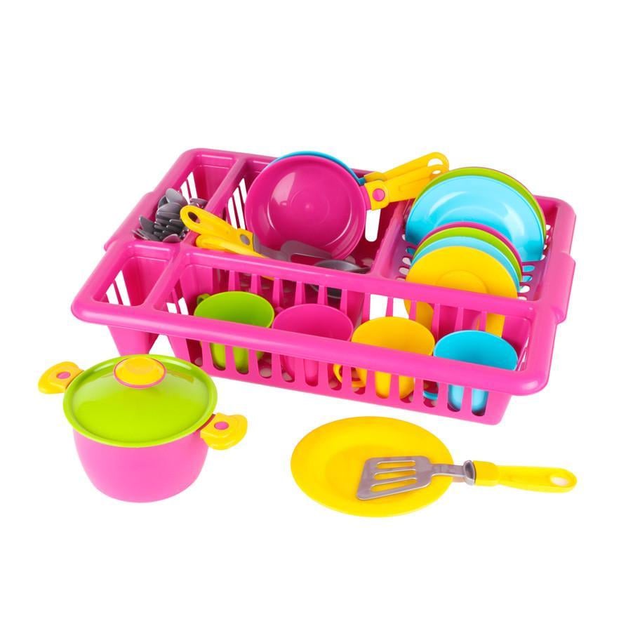 Дитячий ігровий набір ТехноК Кухонний №5 3282TXK з підставкою для сушіння (26129165) Дитячий ігровий набір ТехноК Кухонний №5 3282TXK з підставкою для сушіння (26129165)