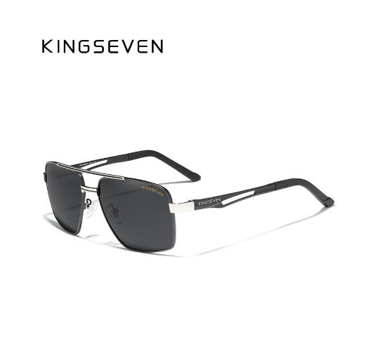 Сонцезахисні окуляри чоловічі KINGSEVEN DESIGN N7755 в класичній квадратній оправі з лінзами поляризованими Чорний/Сірий - фото 2 Сонцезахисні окуляри чоловічі KINGSEVEN DESIGN N7755 в класичній квадратній оправі з лінзами поляризованими Чорний/Сірий - фото 2