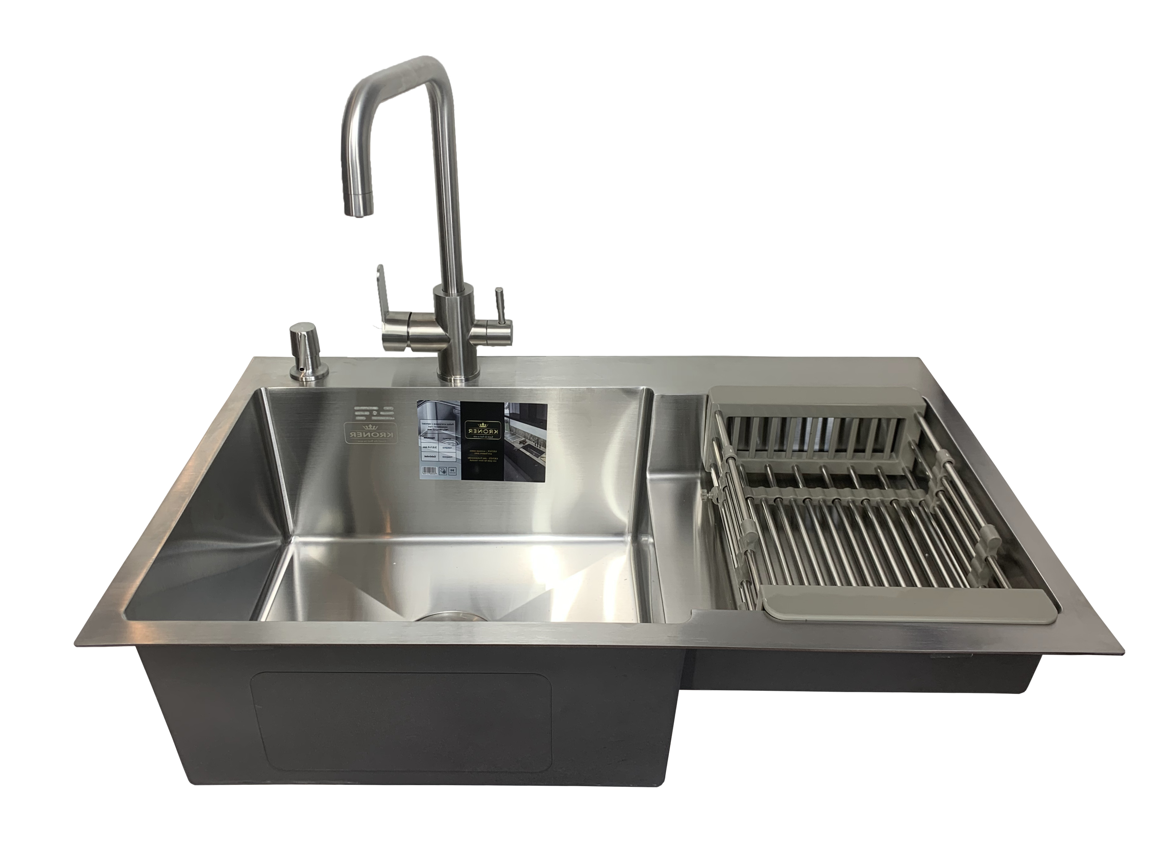 Мийка кухонна Kroner чаша ліворуч 78x48 см (677a13b9)