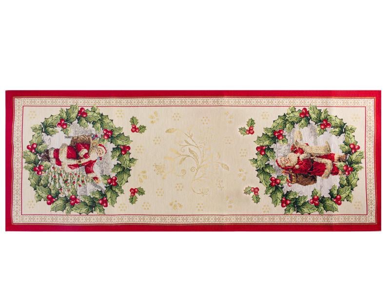 Ранер Lazzara lurex Різдво гобелен40х140 см