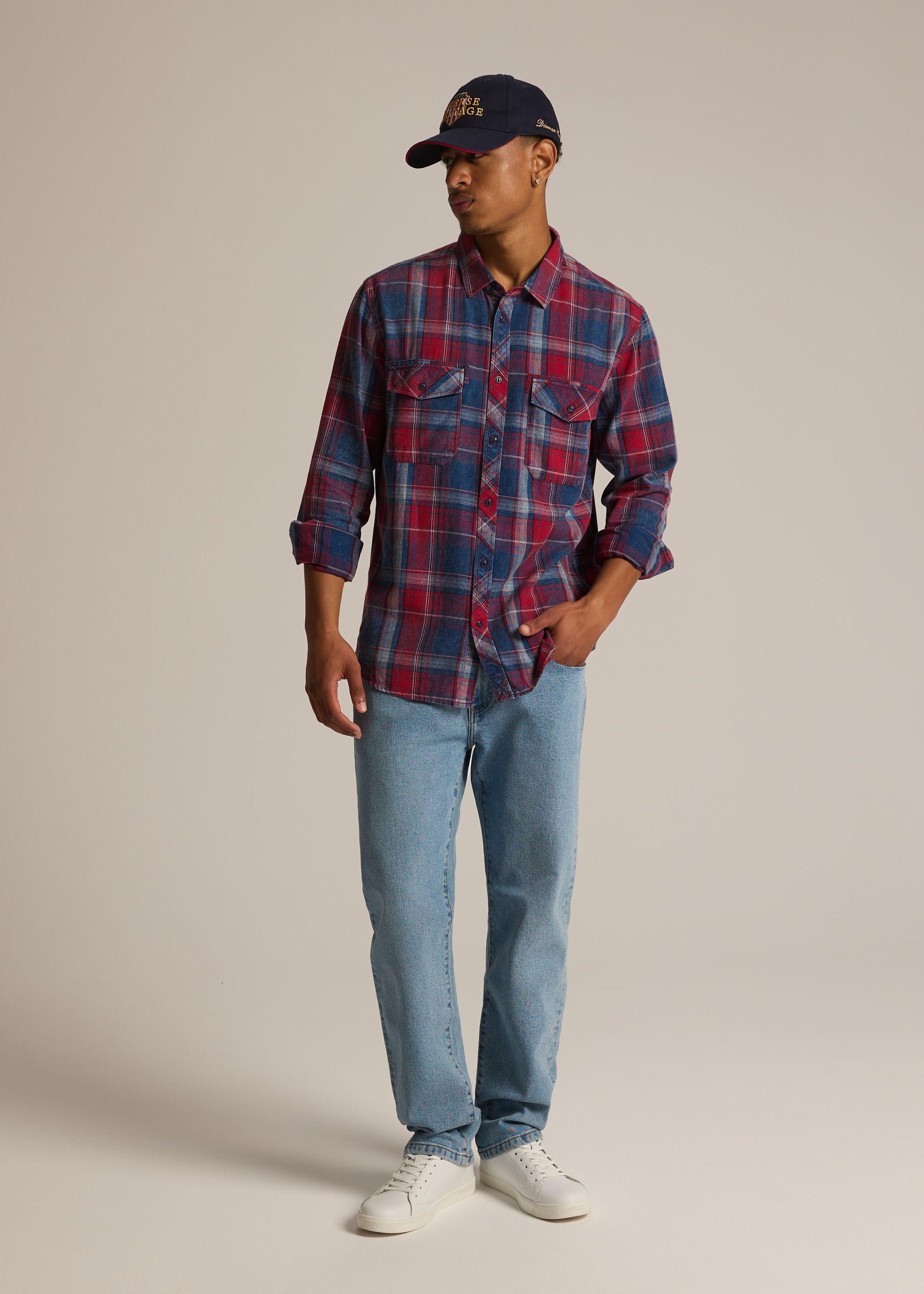 Сорочка чоловіча Diverse BURRN LG XL Синій/Червоний (5905384166678) - фото 5 Сорочка чоловіча Diverse BURRN LG XL Синій/Червоний (5905384166678) - фото 5