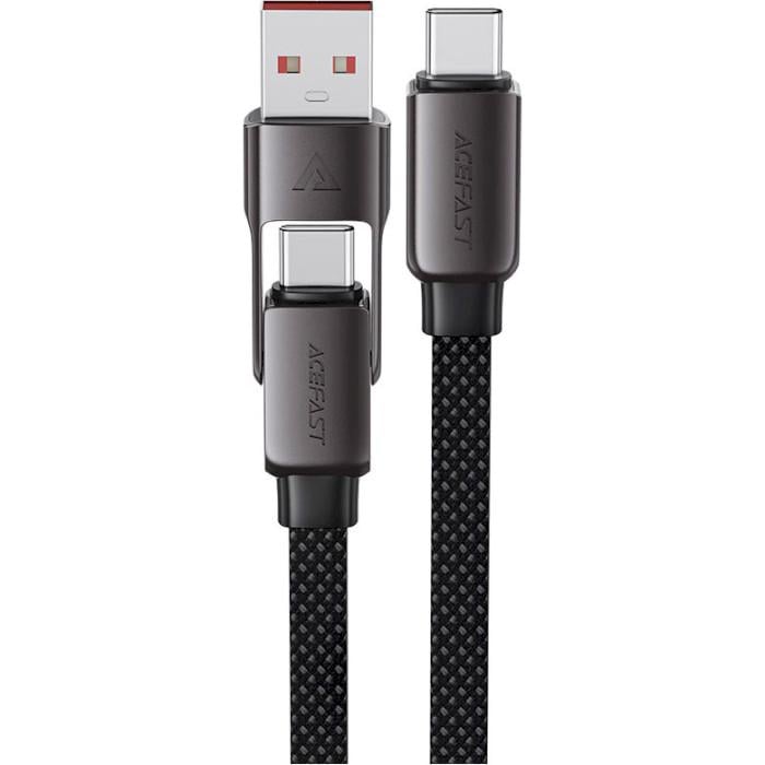 Кабель Acefast C13-04 USB 2.0 USB-A/USB-C to USB-C 1,2 м 60W 3A Black (6974316282334)