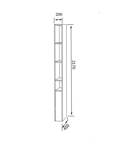 Консоль Smart Mebel HF 2170х200 мм Жетлый - фото 2