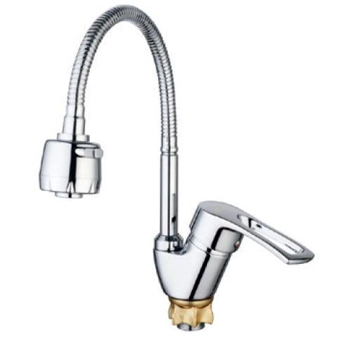 Змішувач для кухні MIXXUS Yub 4-181 Reflector MI6477 з гнучким виливом Хром (235638)