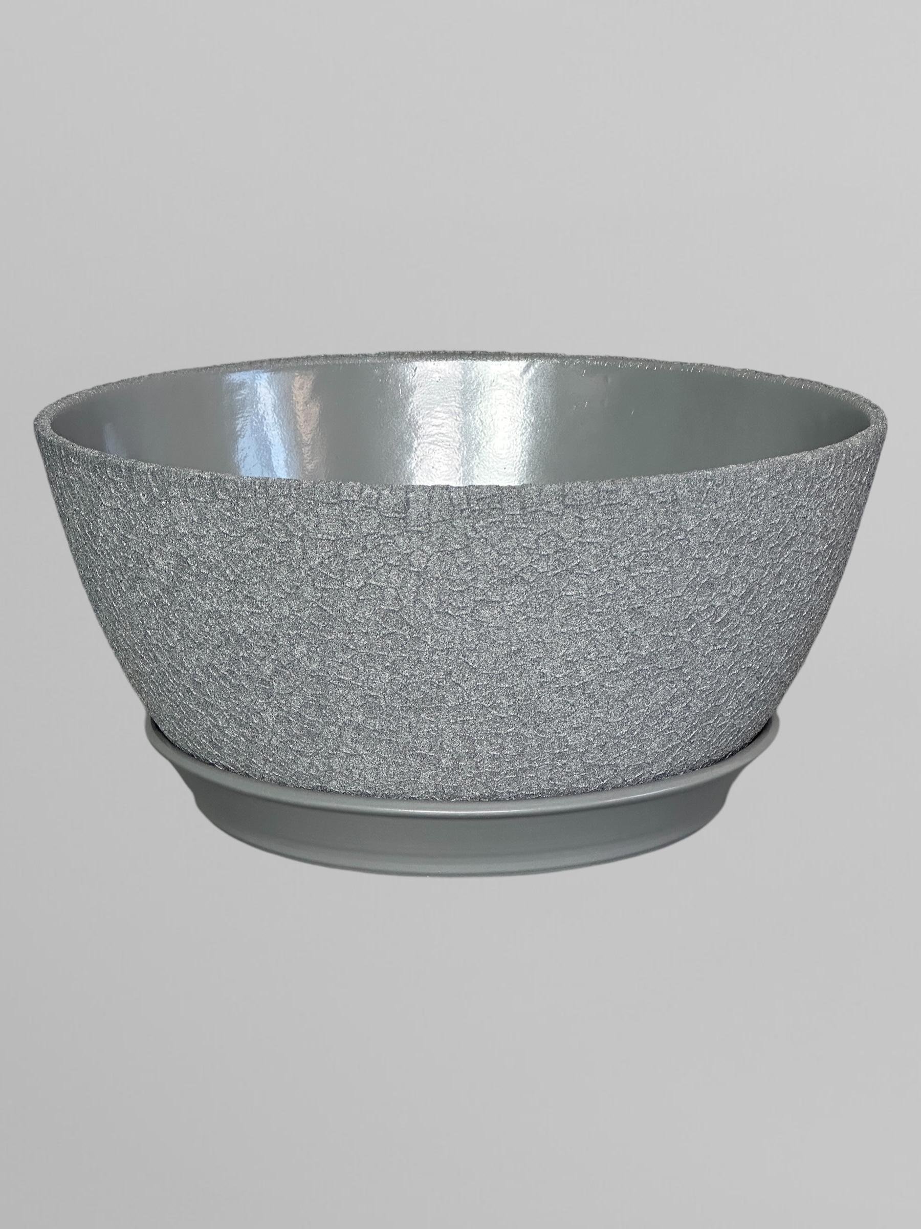 Горщик для квітів керамічний Бонсайниця шовк 5,5 л Сірий (Г03008) - фото 1