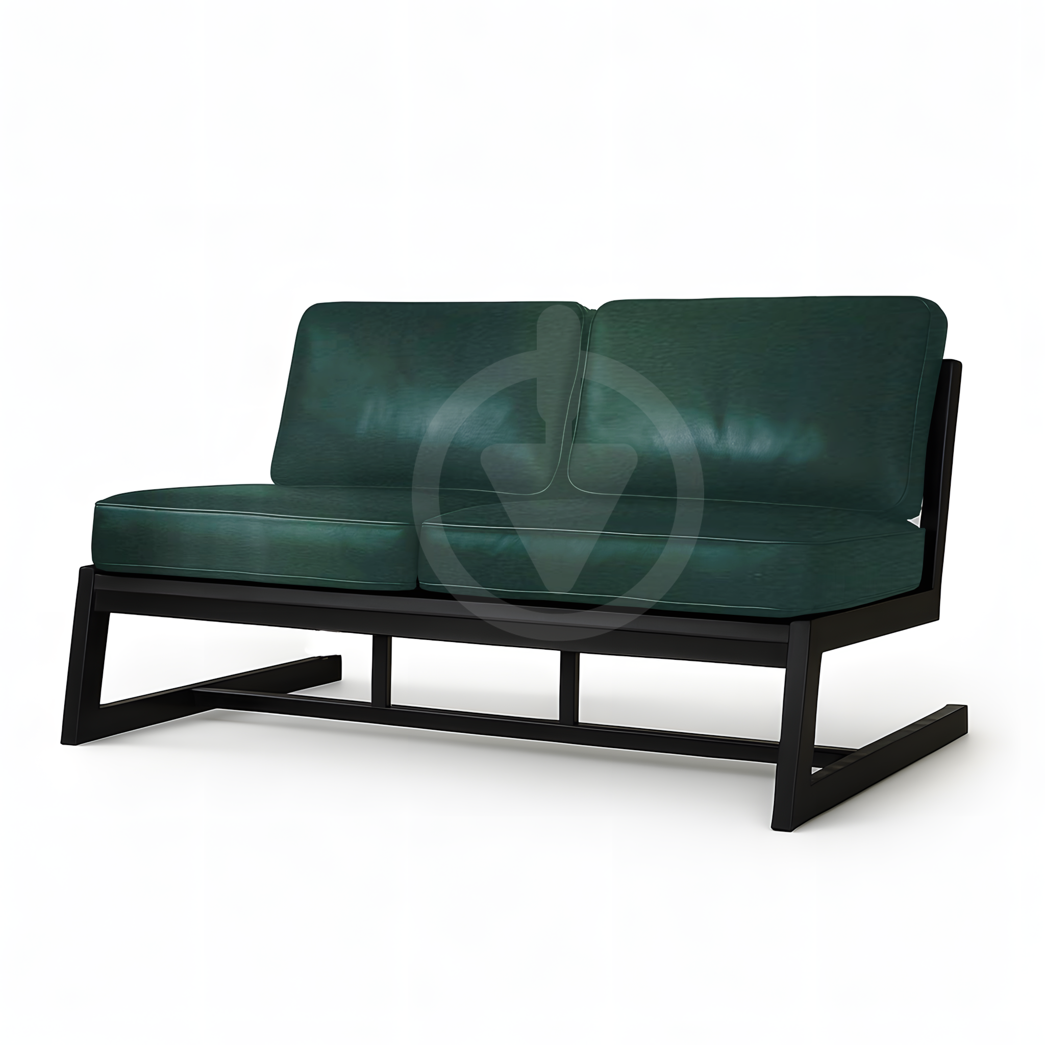 Диван металлический AVVS Атлас лофт экокожа 126 см Темно-зеленый - фото 1 Диван металлический AVVS Атлас лофт экокожа 126 см Темно-зеленый - фото 1