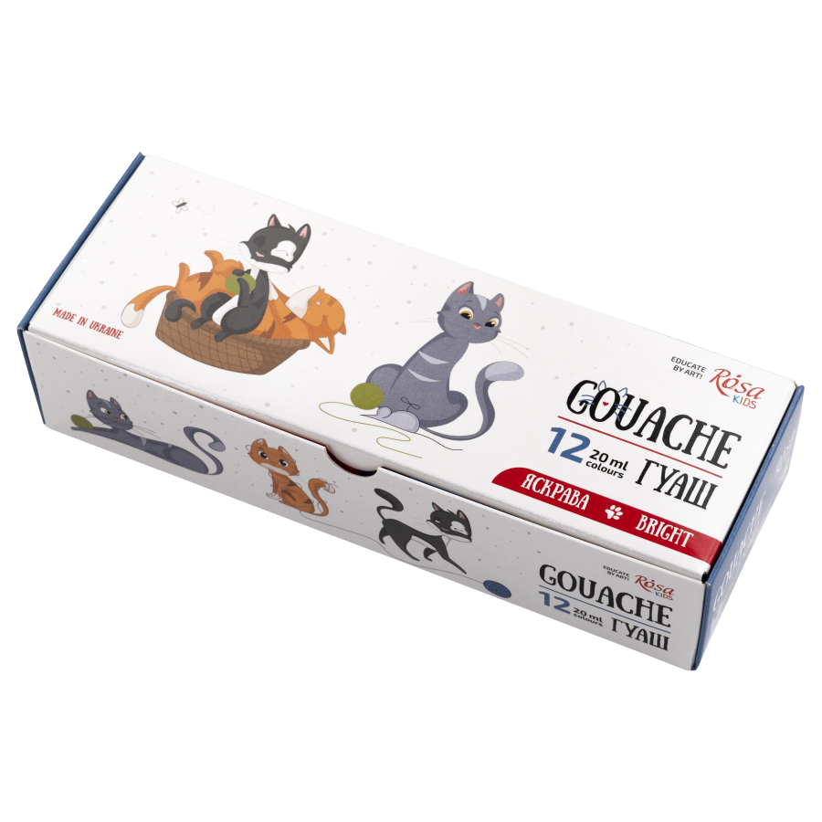 Набор гуашевых красок Rosa Kids Cats 12×20 мл (2742452779)