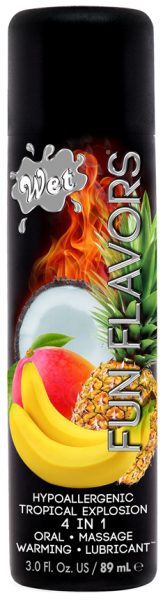 Розігріваючий лубрикант Wet Fun Flavors Tropical Fruit Explosion Мультифрукт 89 мл