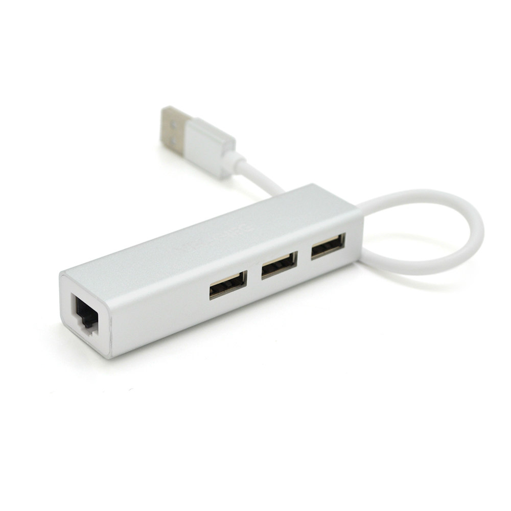 Контролер Veggieg USB 2.0 to Ethernet U2-3U-S 10/100Mbps для ноутбуків та ПК з 3 USB портами Білий (BN_3319892) Контролер Veggieg USB 2.0 to Ethernet U2-3U-S 10/100Mbps для ноутбуків та ПК з 3 USB портами Білий (BN_3319892)