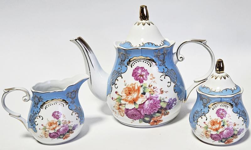 Набір чайний Gold Tea Blue чайник 1300 мл