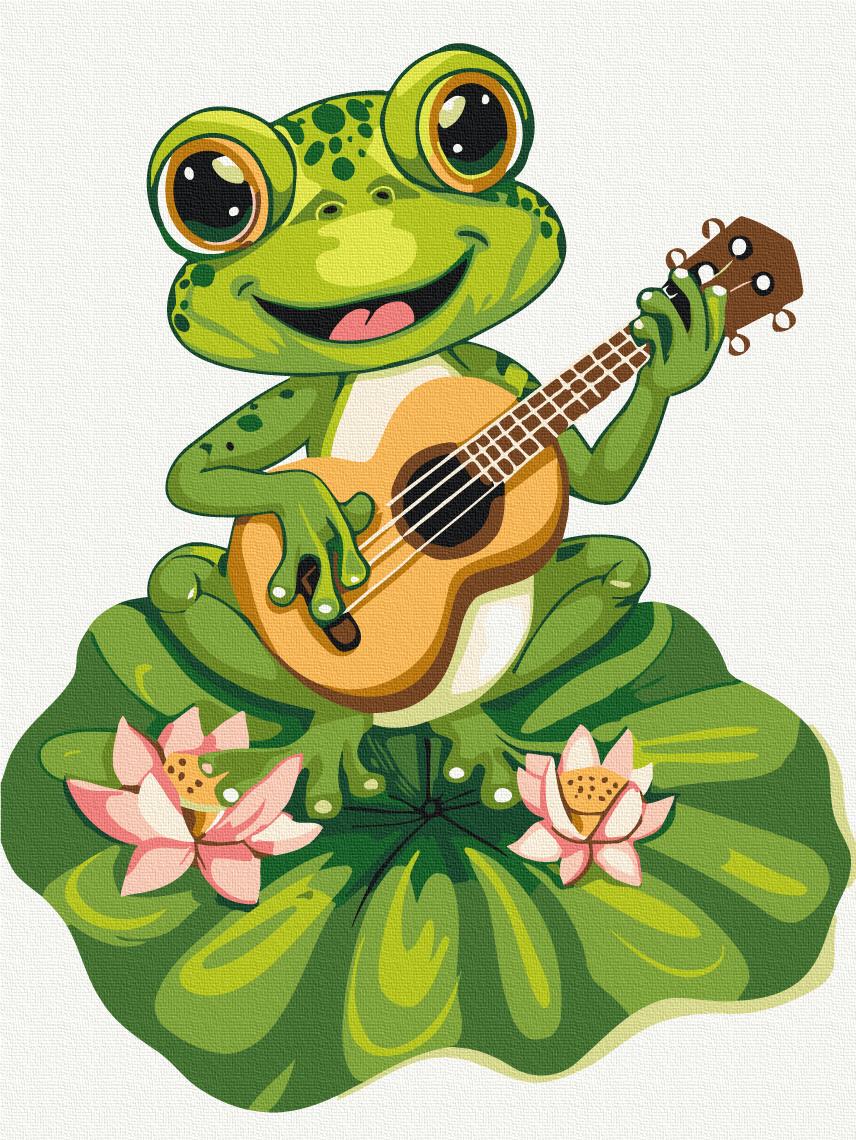 Картина по номерам Brushme Лягушонок гитарист 30x40 см (KBS0154)