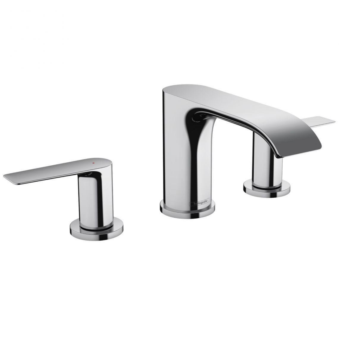 Смеситель для умывальника Hansgrohe Vivenis 90 на 3 отверстия с донным клапаном Хром (75033000)