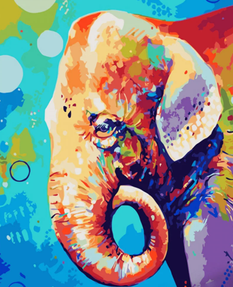 Картина по номерам Strateg Поп-арт слон 40x50 см (GS933)