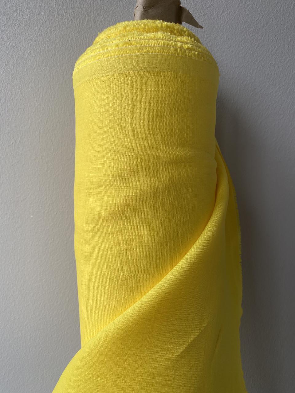 Ткань LINEN PLUS 100% лен 143 см 163/539 Желтый - фото 1 Ткань LINEN PLUS 100% лен 143 см 163/539 Желтый - фото 1