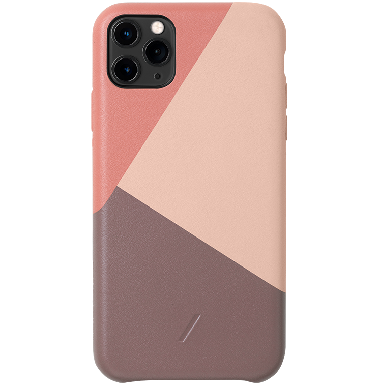 Кожанный чехол накладка Native Union Clic Marquetry Case for iPhone 11 Pro, Rose (CMARQ-ROS-NP19S)