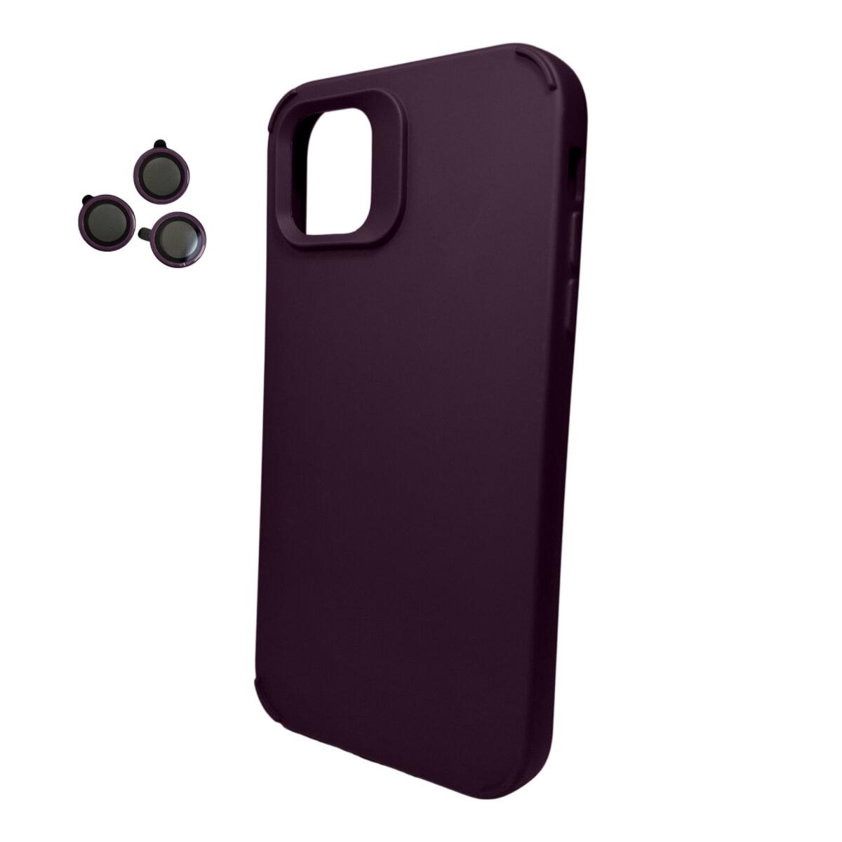 Противоударный чехол Cosmic Silky Cam Protect для Apple iPhone 12/12 Pro Offcial Purple
