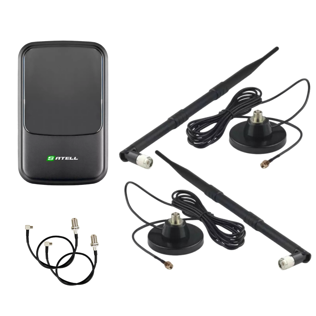 Автокомплект 4G Satell F3000 Black WiFi-роутер и 2 антенны по 10 Дб (26862203)
