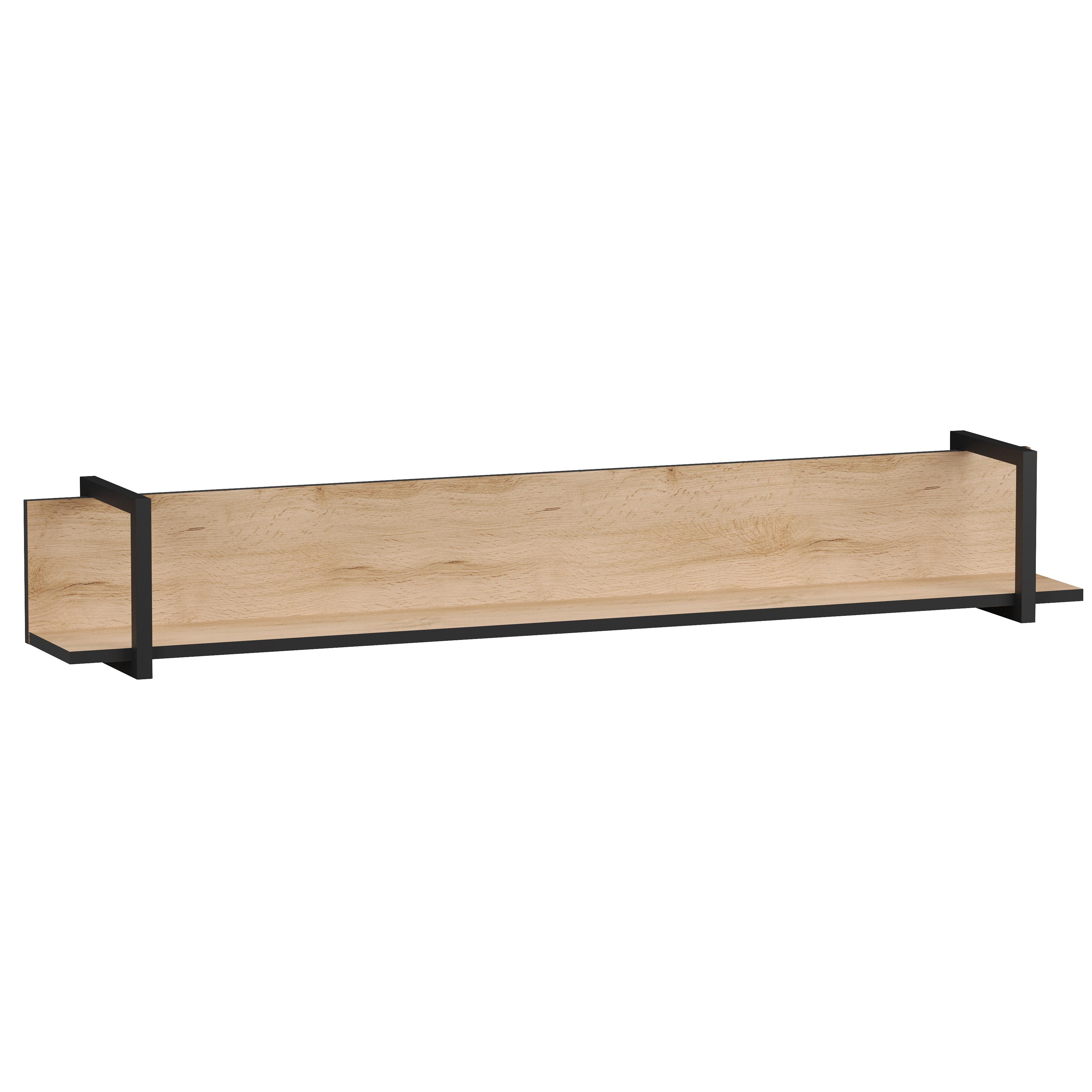 Полка настенная с металлическими креплениями 1358x220x220 мм Дуб аппалачи (mf-15-ap)