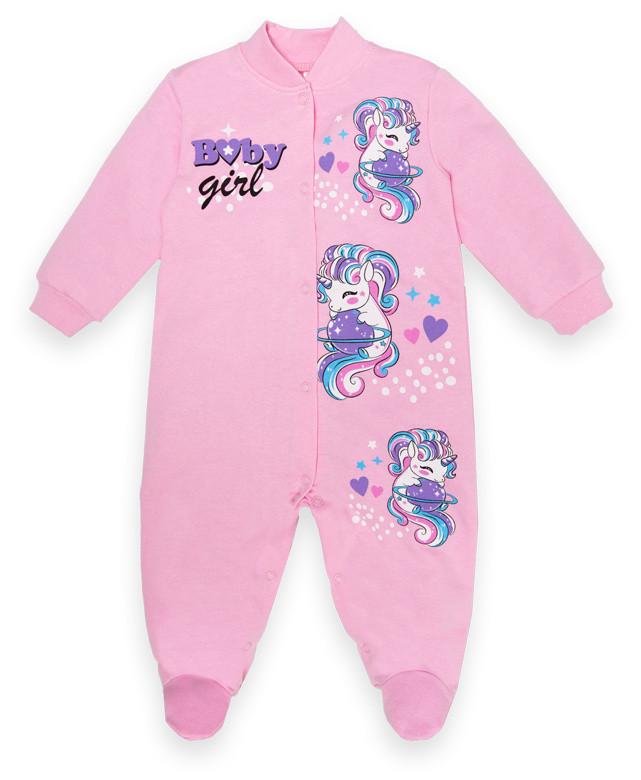 Комбинезон детский хлопковый для девочки Gabbi КВ-22-2-12 Pony 68 см Розовый (13293)