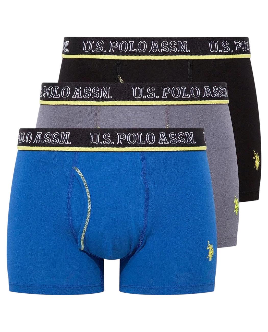 Набор трусов-боксеров мужских US Polo ASSN 80508 3 шт. 2XL Разноцветный (8680557421262)