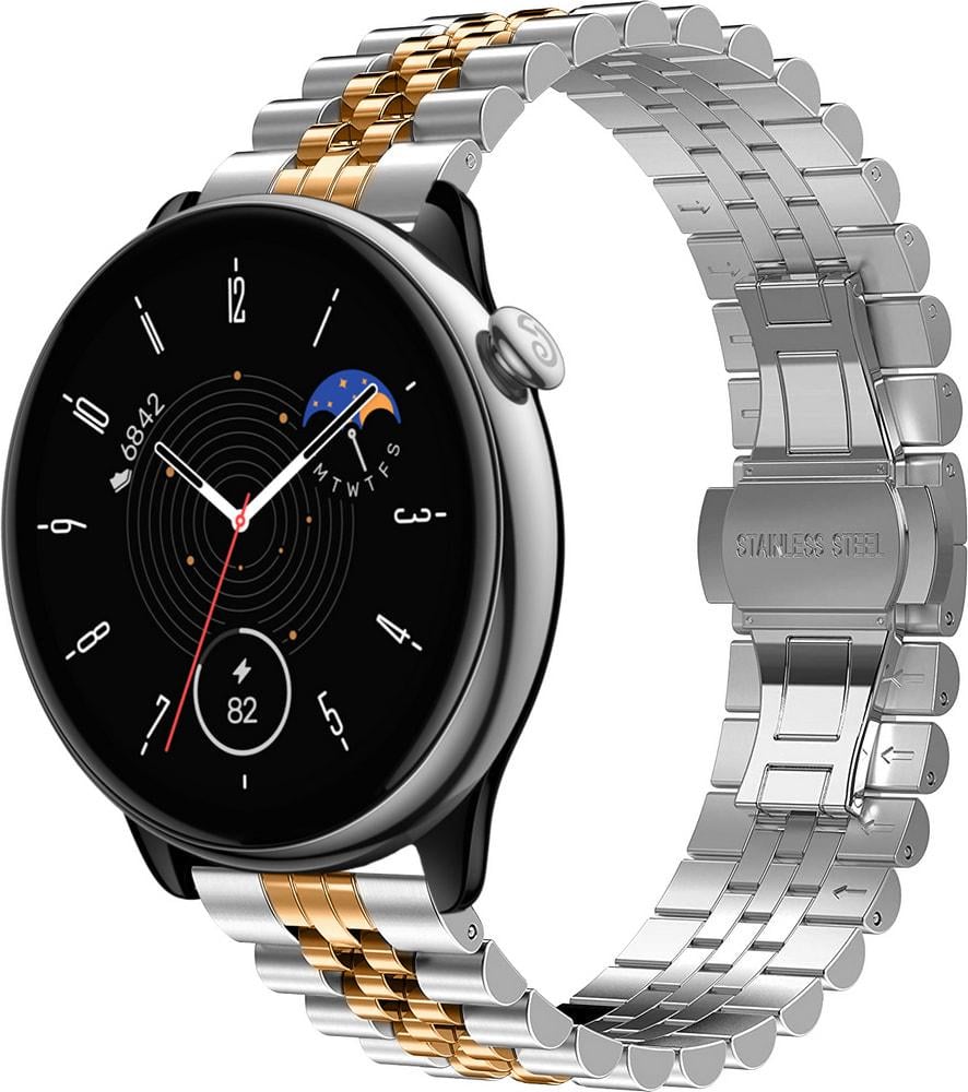 Браслет металлический Stech Line для Amazfit GTR Mini Silver Rose (33503-68)