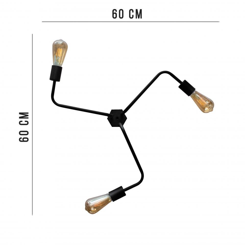 Люстра паук MSK Electric Maze с бронзовыми патронами NL 6060/3 BK+BN - фото 2