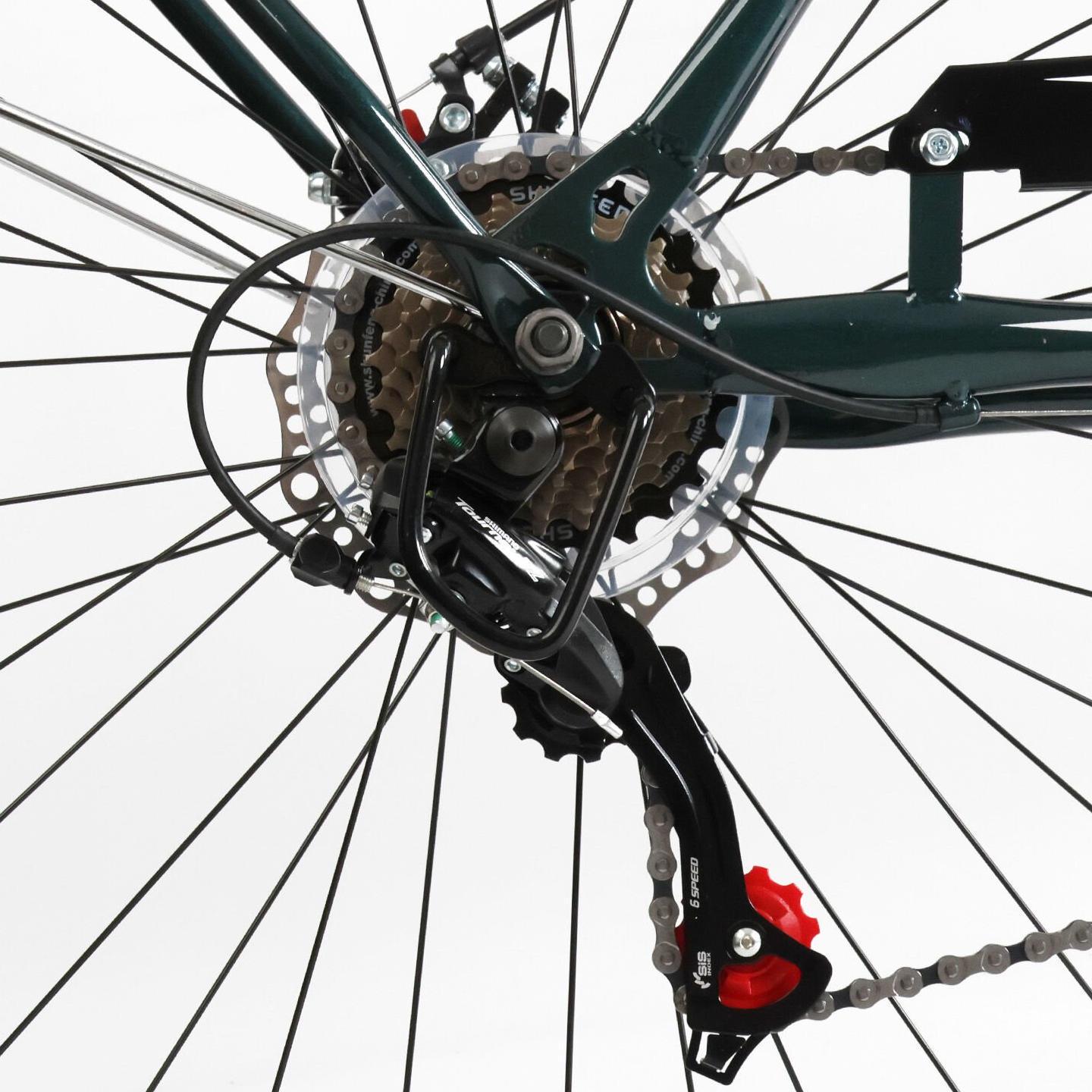 Велосипед городской Corso Liberty с корзиной и багажником рама 20"/28" Зеленый - фото 8 Велосипед городской Corso Liberty с корзиной и багажником рама 20"/28" Зеленый - фото 8