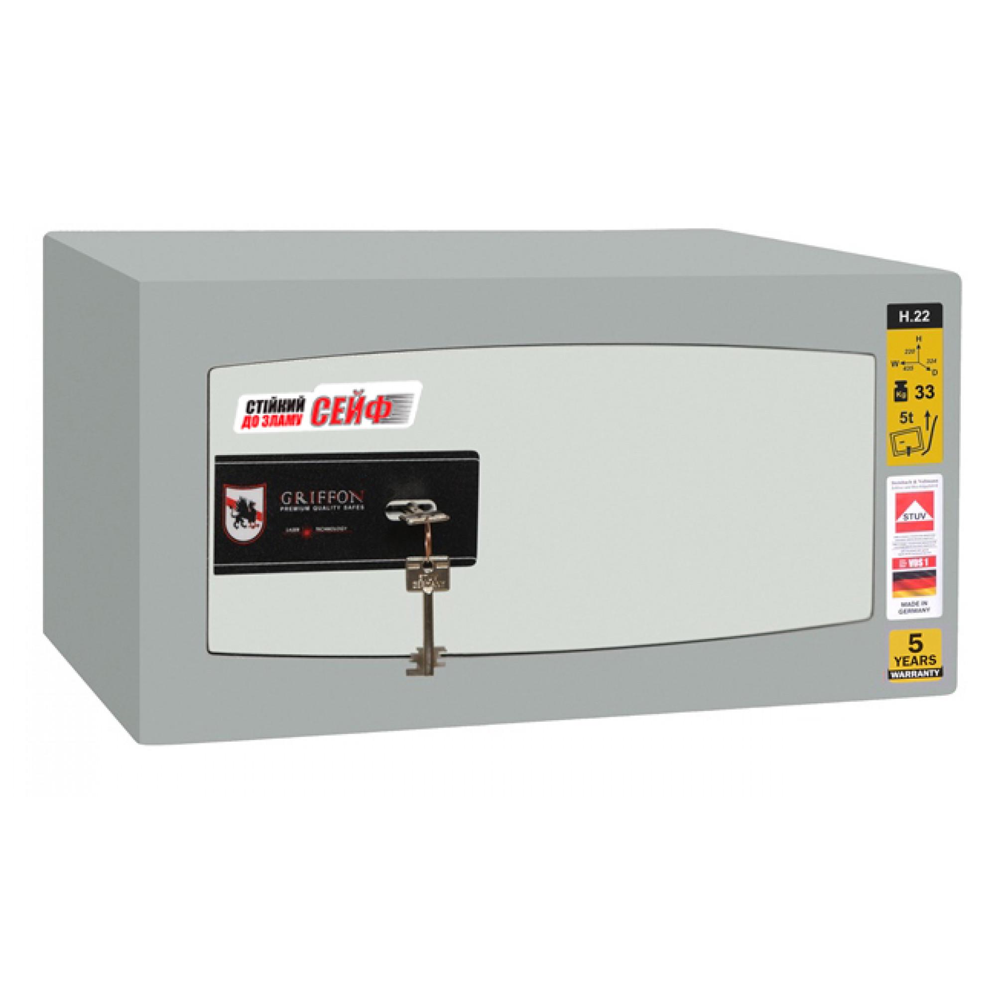 Сейф зламостійкий Griffon H.22.K з полицею (2-12-H.22.K)