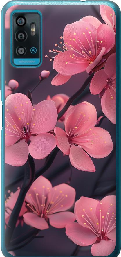 Чехол на ZTE Blade A71 Пурпурная сакура (6075u-2523-42517)