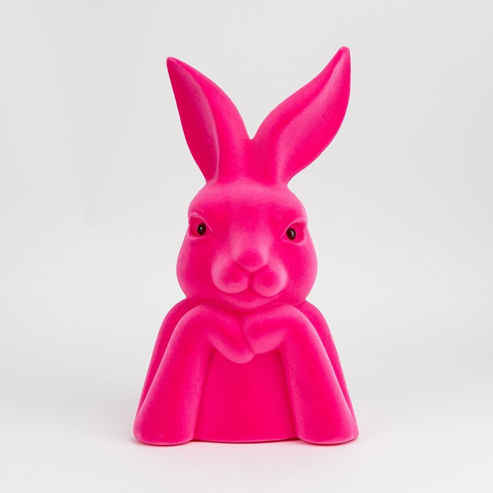 Фигурка флоковая Modern Пасхальный кролик 40 см Розовый