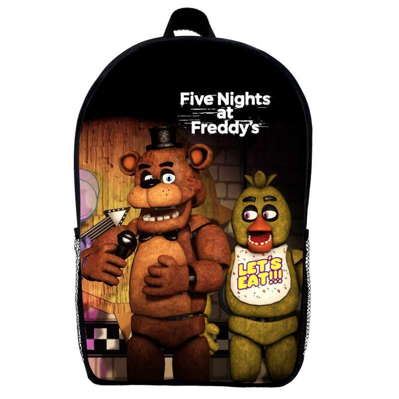 Школьный рюкзак FNAF-09 ФНАФ Аниматроники 5 ночей с Фредди 39х27х14 см 14 л Черный (2297600382)