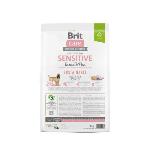 Корм сухий Brit Care Dog Sustainable Sensitive для собак із чутливим травленням з рибою та комахами 3 кг - фото 5 Корм сухий Brit Care Dog Sustainable Sensitive для собак із чутливим травленням з рибою та комахами 3 кг - фото 5