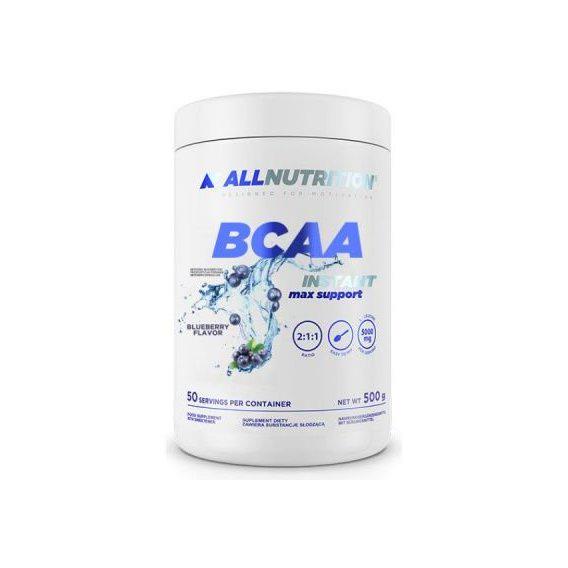 Амінокислота BCAA для спорту All Nutrition BCAA Max Support Instant 500 г 50 порцій Bllueberry