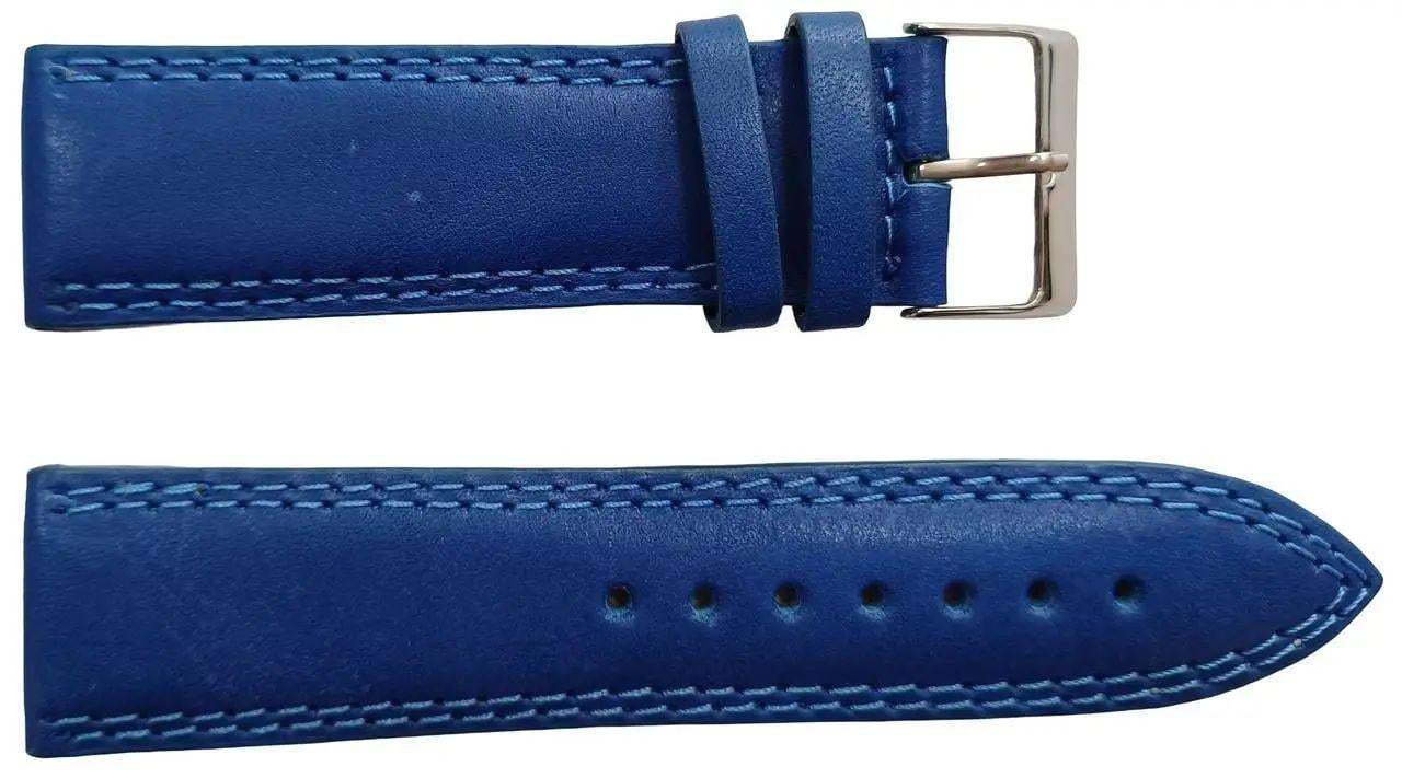 Ремінець для годинника шкіряний Mykhail Ikhtyar 22 мм Синій (S309-22S blue) Ремінець для годинника шкіряний Mykhail Ikhtyar 22 мм Синій (S309-22S blue)