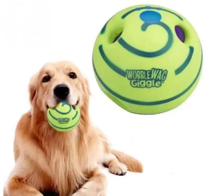 Игрушка для собак Wobble Wag Giggle Ball Мяч с забавными звуками - фото 2 Игрушка для собак Wobble Wag Giggle Ball Мяч с забавными звуками - фото 2