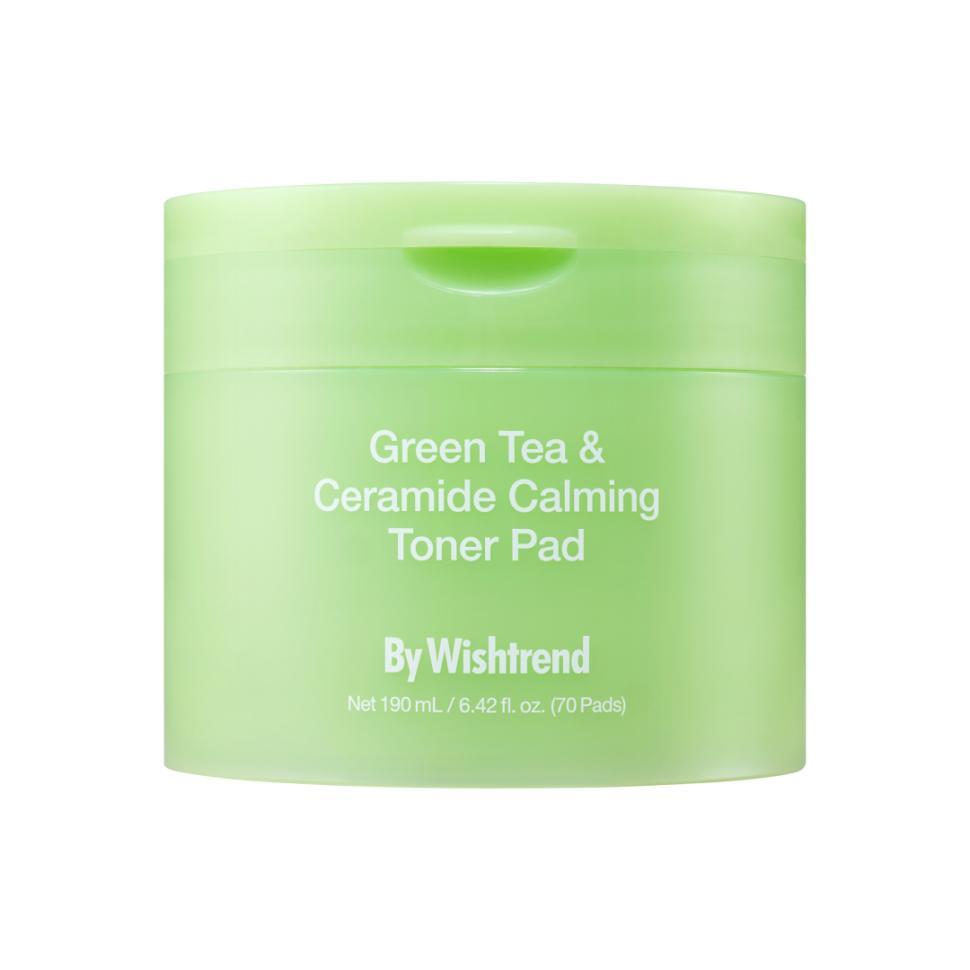 Тонер-пади для обличчя заспокійливі By Wishtrend Green Tea&Ceramide Calming Toner Pad що охолоджують 70 шт. (36160833) Тонер-пади для обличчя заспокійливі By Wishtrend Green Tea&Ceramide Calming Toner Pad що охолоджують 70 шт. (36160833)