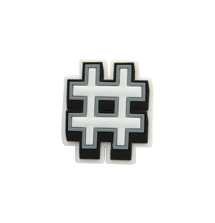 Джибитс для обуви JIBBITZ Хештег # светится в темноте №1204 (JIB1204)