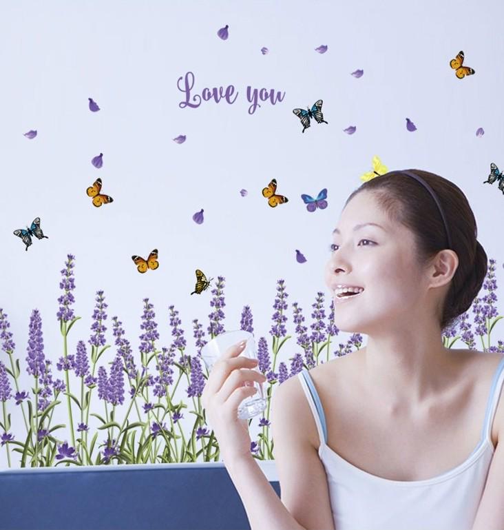 Наклейка на стену Green Life Лаванда интерьерная 60х105 см (SK7038)