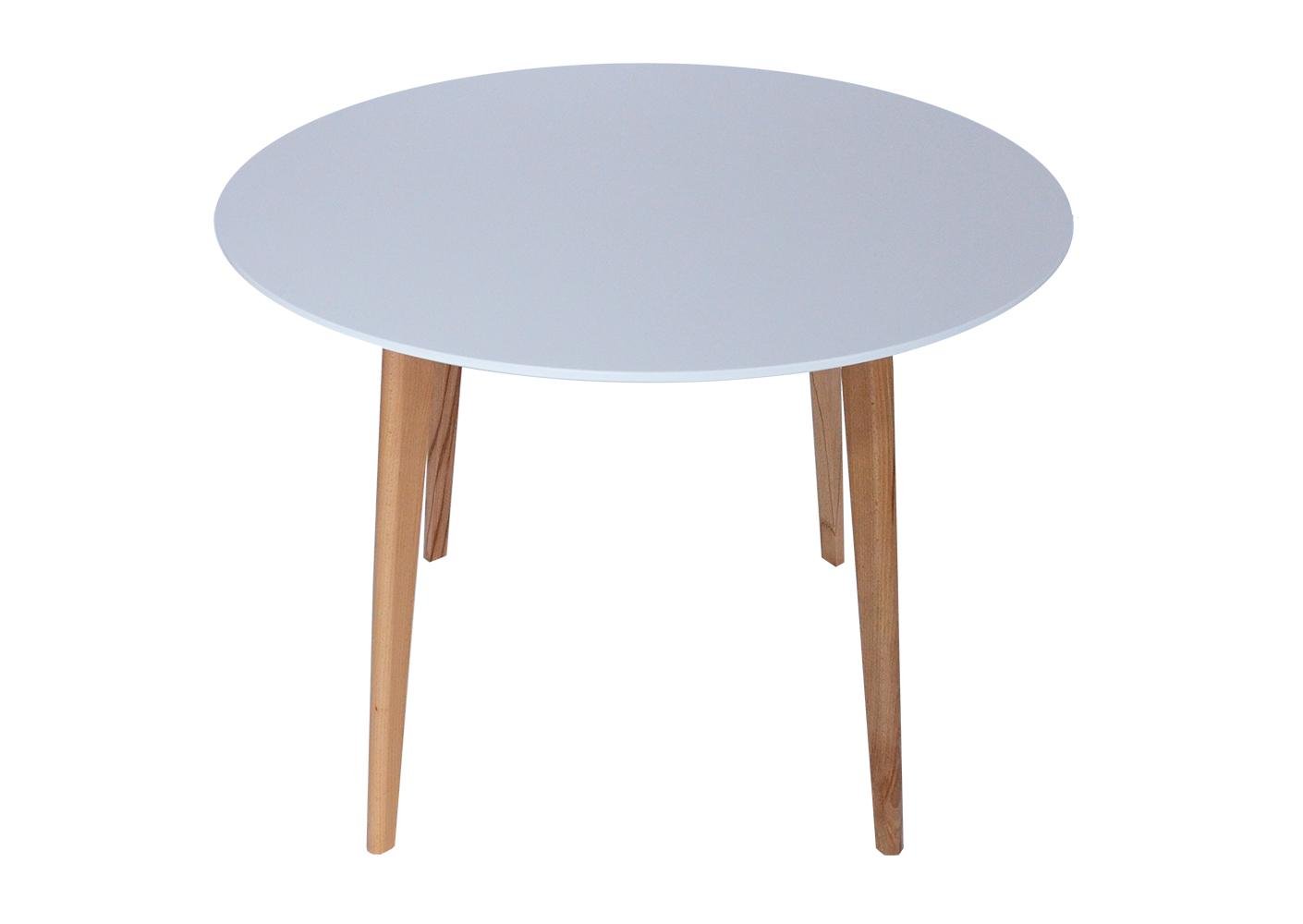 Стол обеденный Intarsio AMADEO I 100x100x75 Дерево/Белый