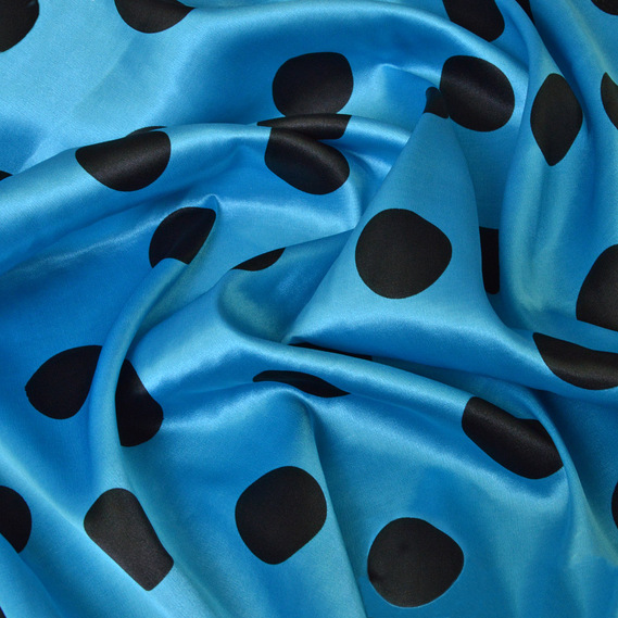 Ткань Ideia Горохи атлас 1,45 м Blue (2200004114194)